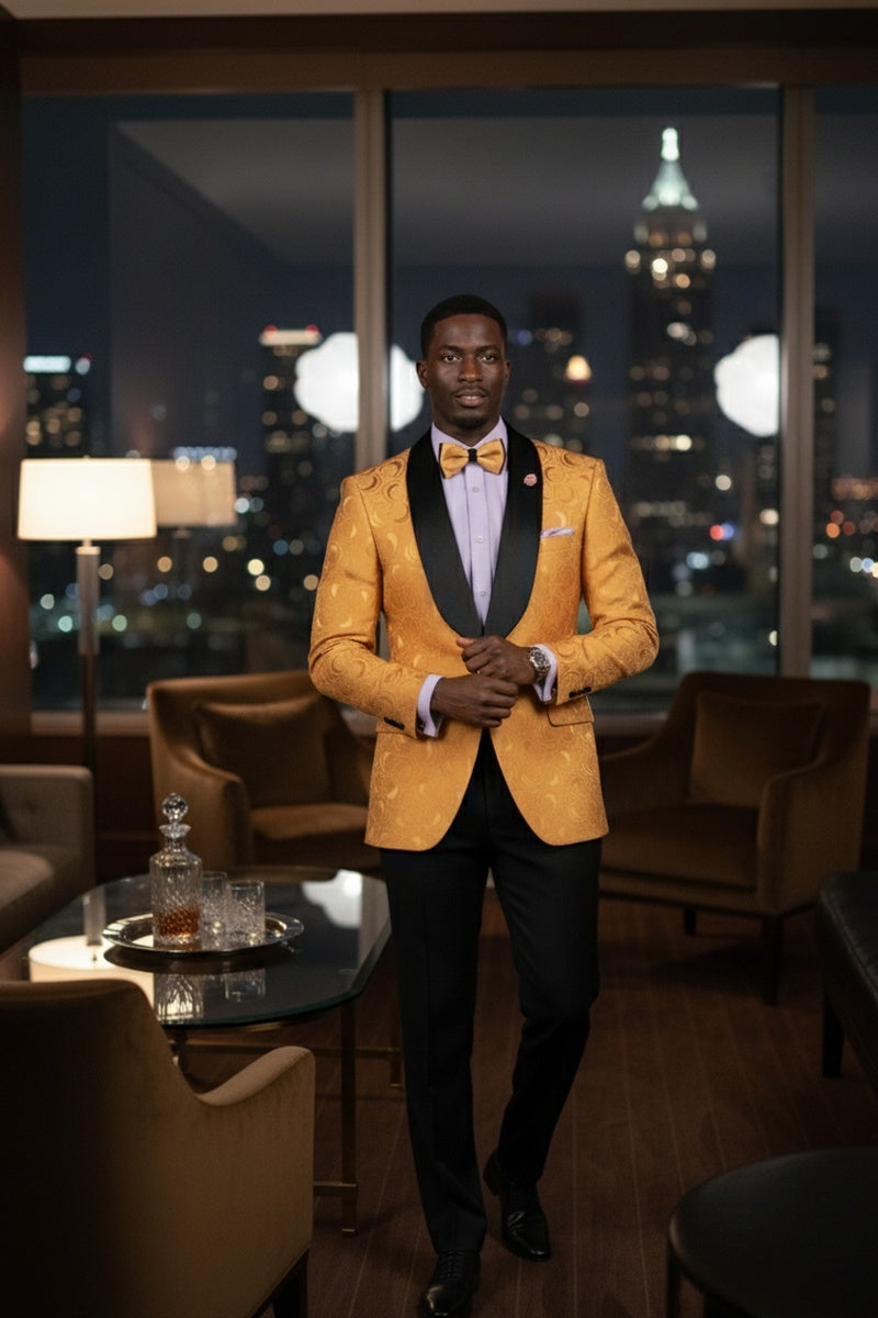 "Impressions" Gold Tuxedo Jacket (Separates)