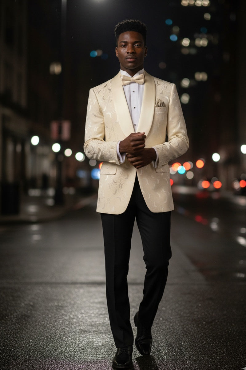 "Impressions" Light Champagne Tuxedo Jacket (Separates)