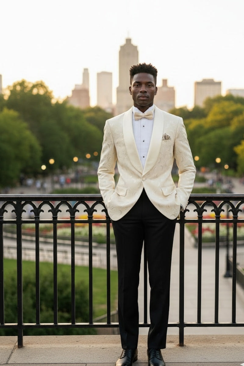 "Impressions" Light Champagne Tuxedo Jacket (Separates)