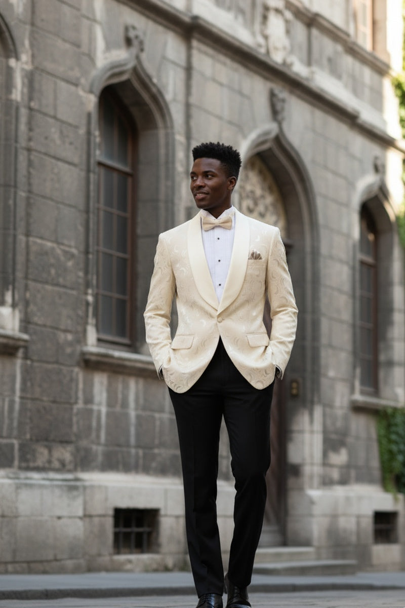 "Impressions" Light Champagne Tuxedo Jacket (Separates)
