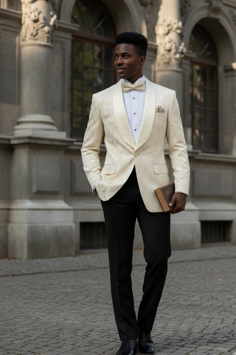 "Impressions" Light Champagne Tuxedo Jacket (Separates)