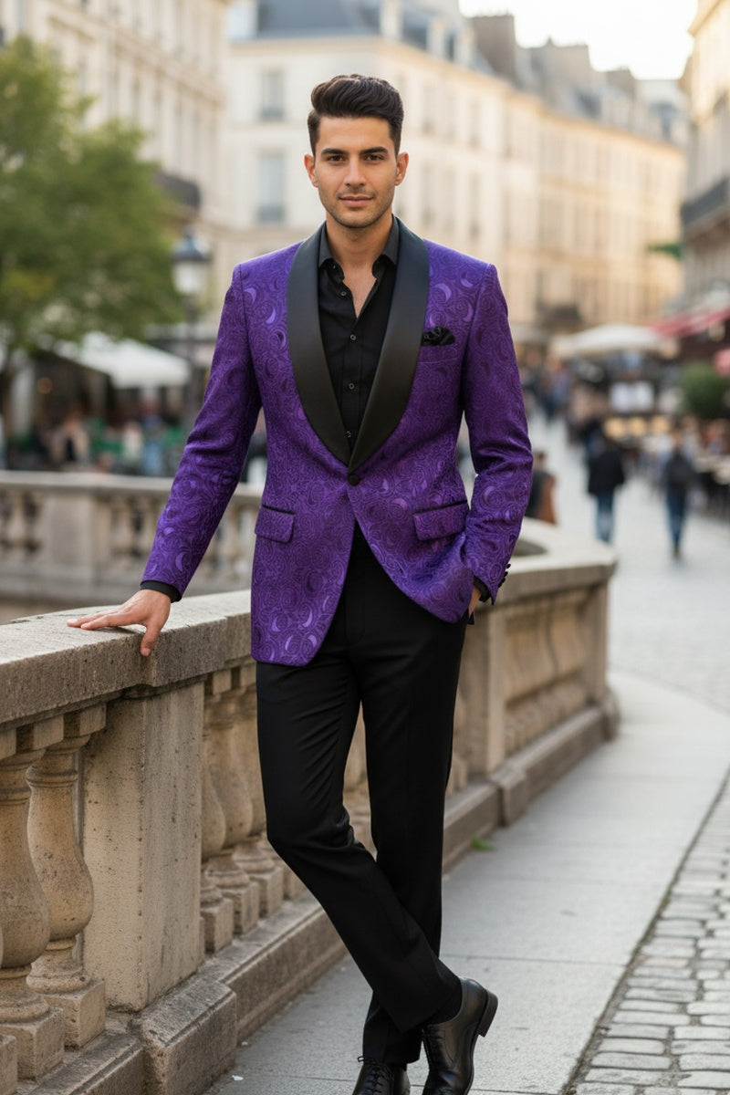 "Impressions" Purple Tuxedo Jacket (Separates)