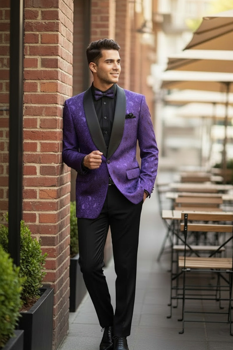 "Impressions" Purple Tuxedo Jacket (Separates)