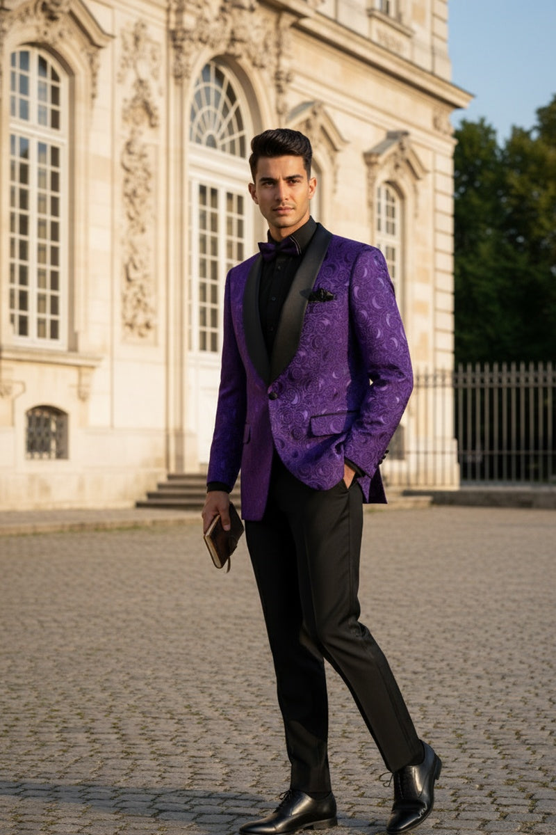 "Impressions" Purple Tuxedo Jacket (Separates)