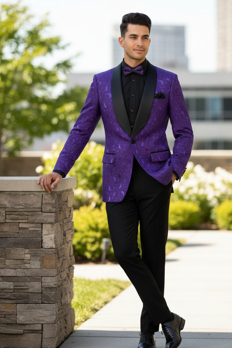 "Impressions" Purple Tuxedo Jacket (Separates)