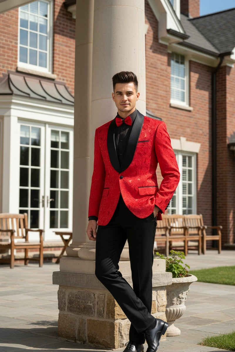 "Impressions" Red Tuxedo Jacket (Separates)