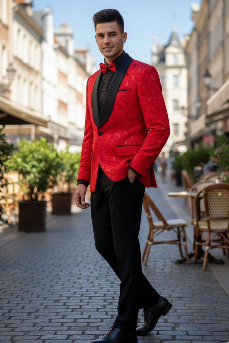 "Impressions" Red Tuxedo Jacket (Separates)