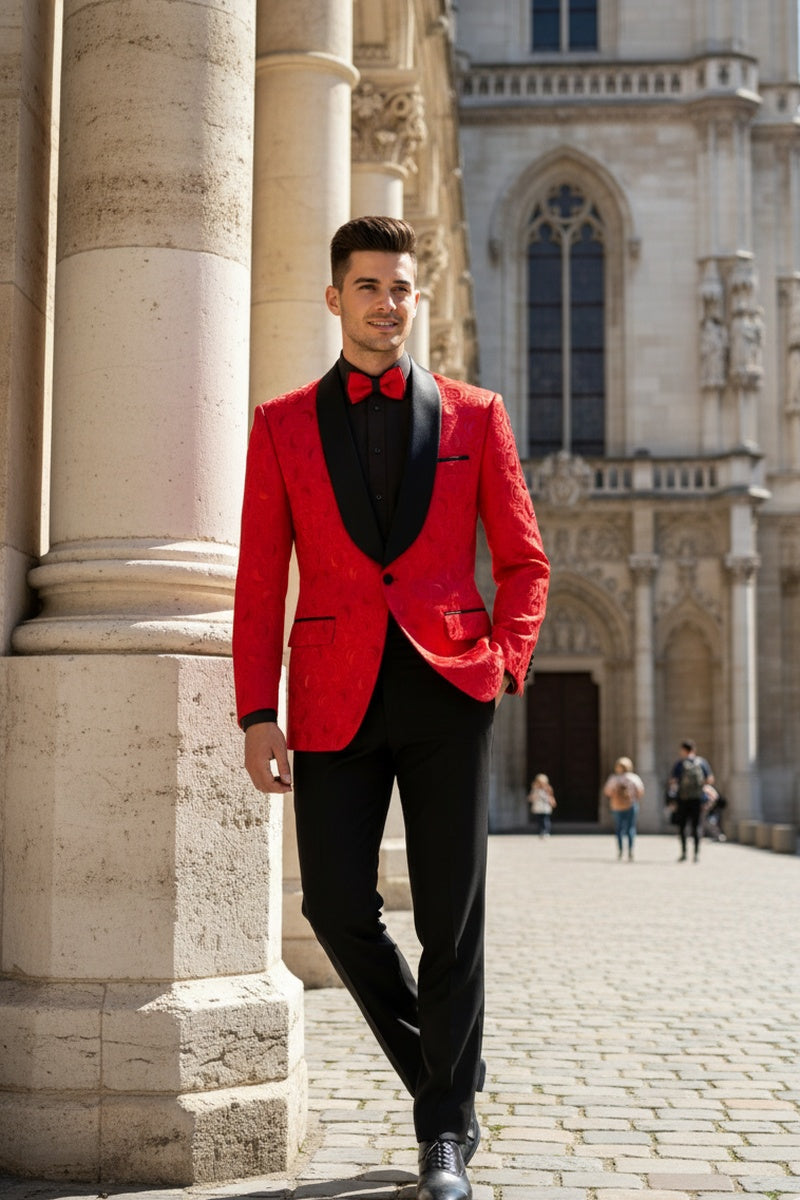 "Impressions" Red Tuxedo Jacket (Separates)