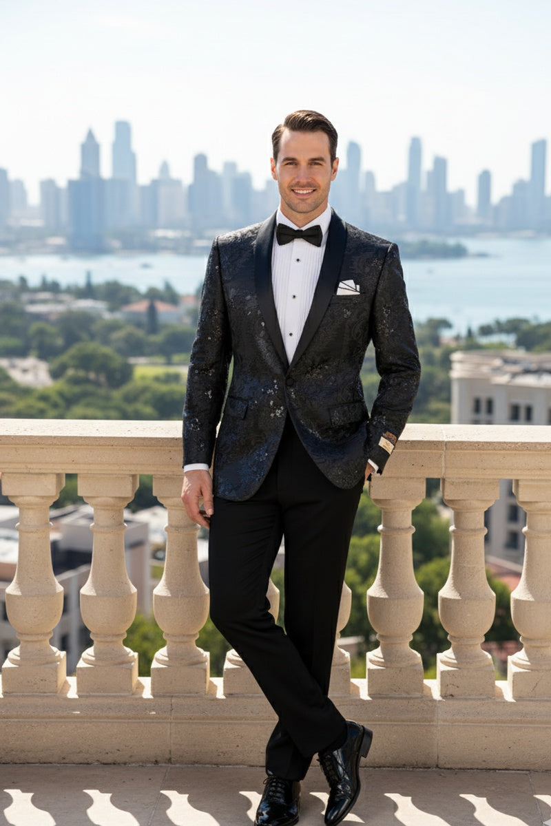 "Komodo" Black Tuxedo Jacket (Separates)