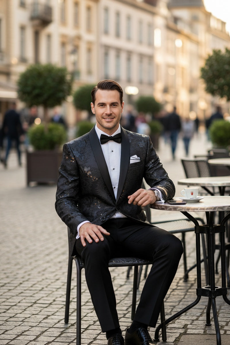 "Komodo" Black Tuxedo Jacket (Separates)
