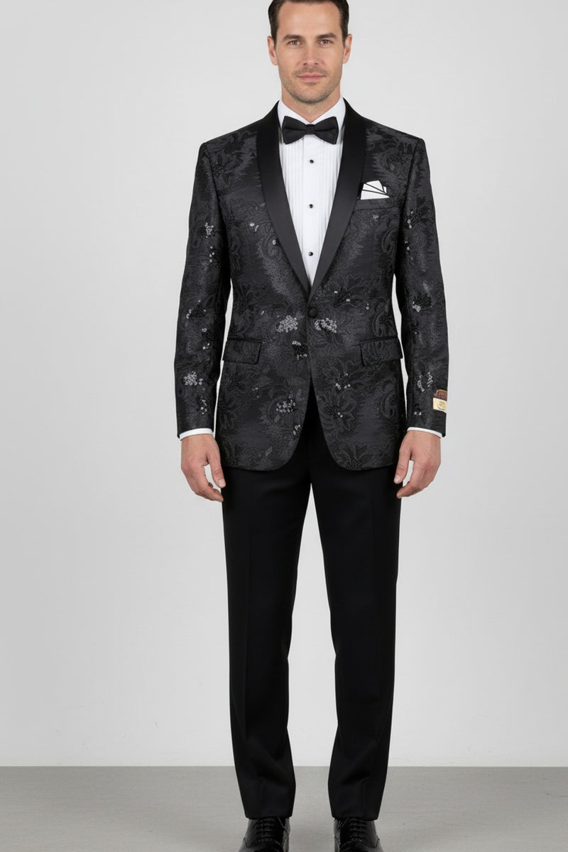 "Komodo" Black Tuxedo Jacket (Separates)