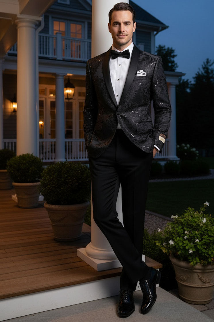 "Komodo" Black Tuxedo Jacket (Separates)