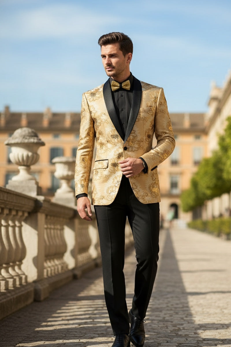 "Komodo" Champagne Tuxedo Jacket (Separates)