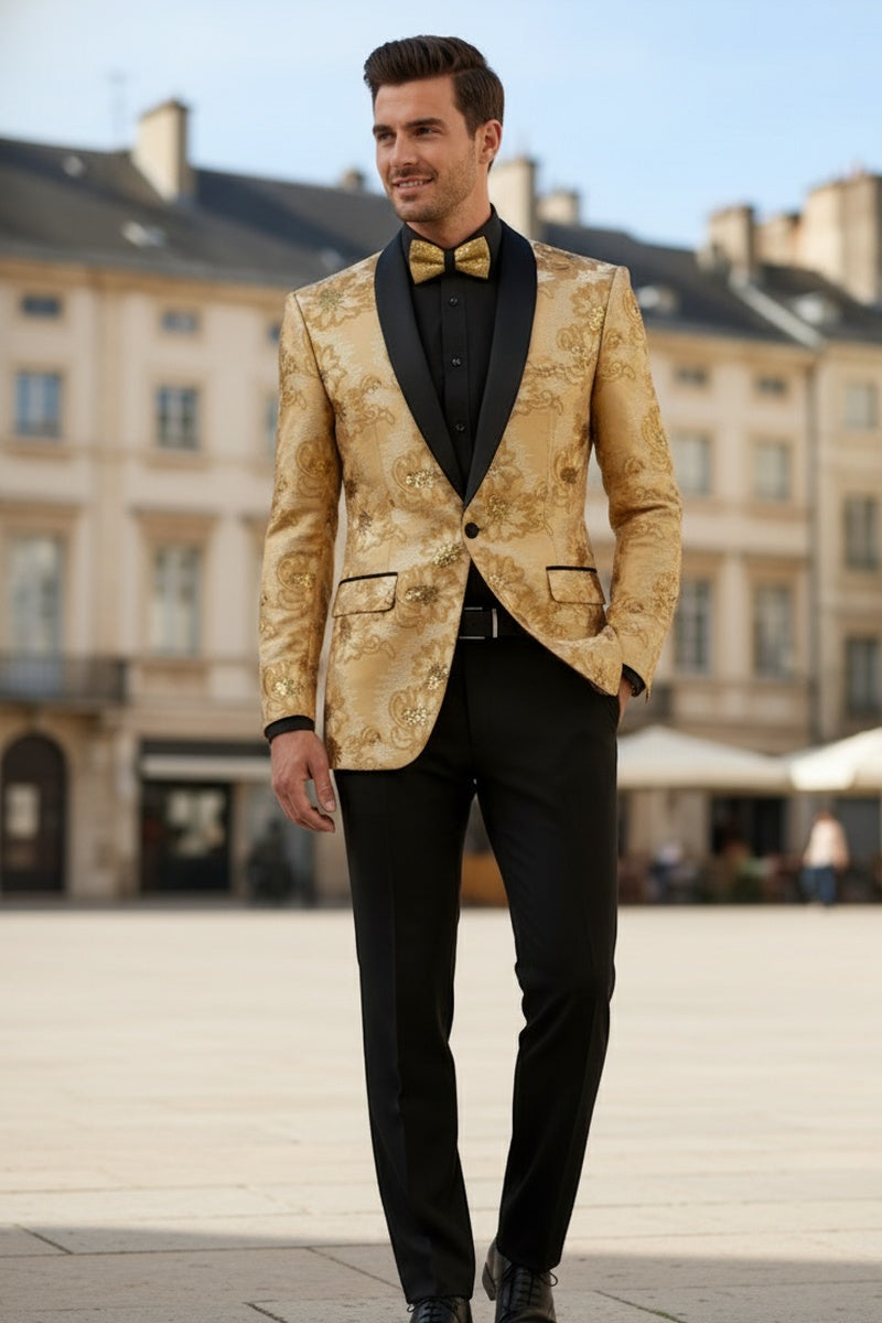 "Komodo" Champagne Tuxedo Jacket (Separates)