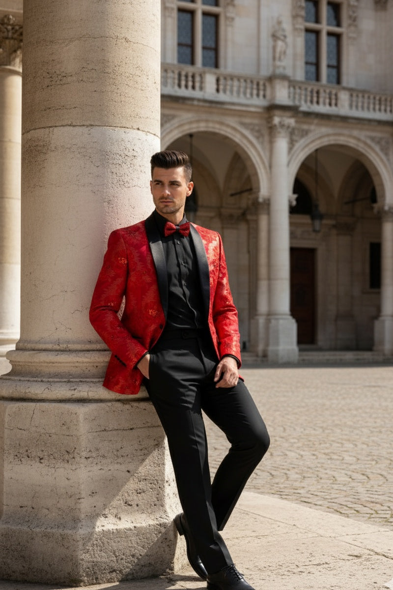 "Komodo" Red Tuxedo Jacket (Separates)