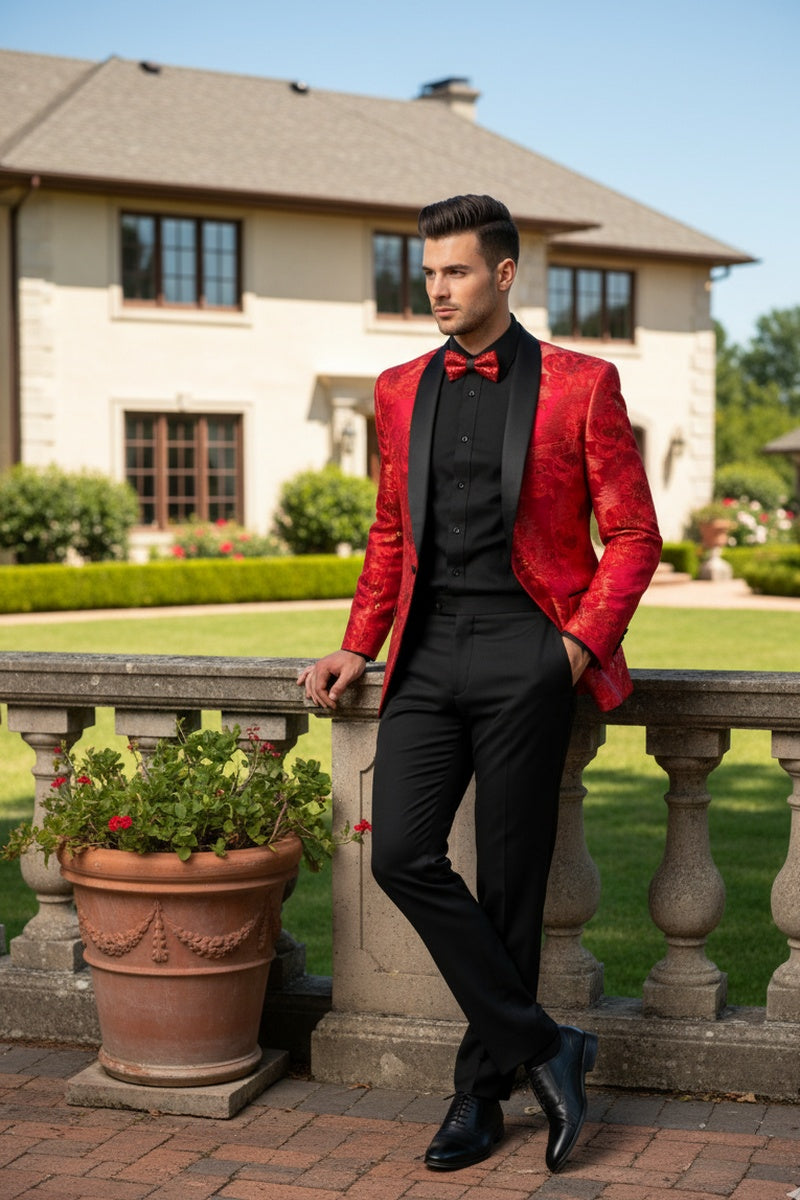 "Komodo" Red Tuxedo Jacket (Separates)