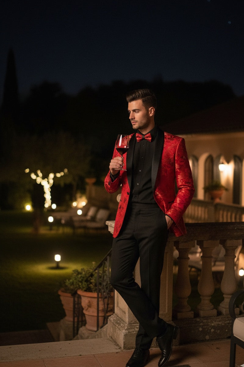 "Komodo" Red Tuxedo Jacket (Separates)