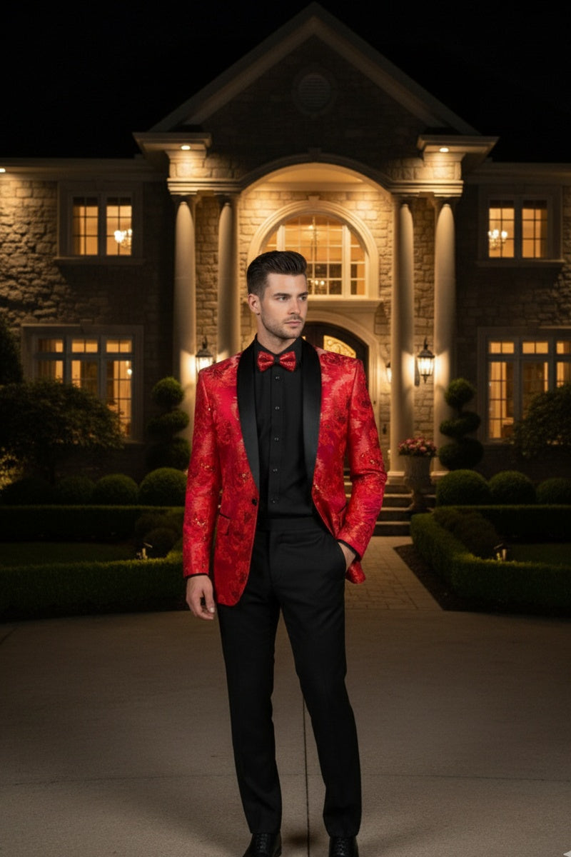 "Komodo" Red Tuxedo Jacket (Separates)