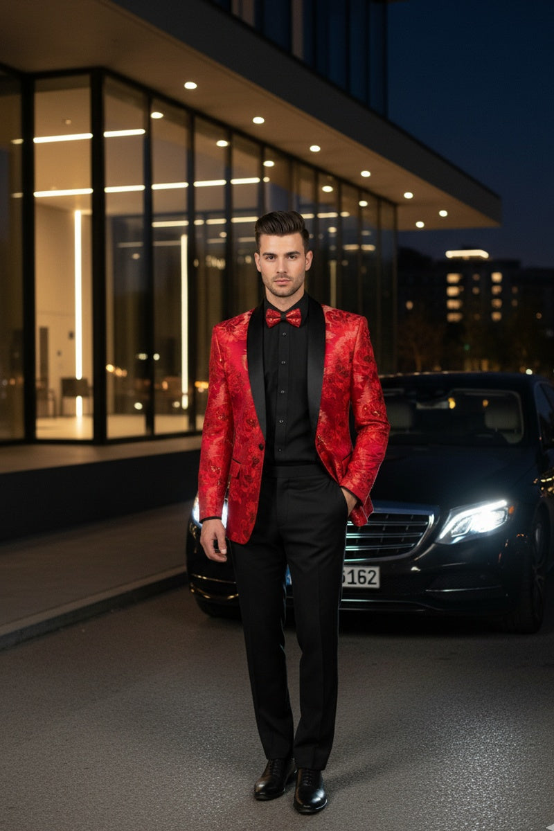 "Komodo" Red Tuxedo Jacket (Separates)