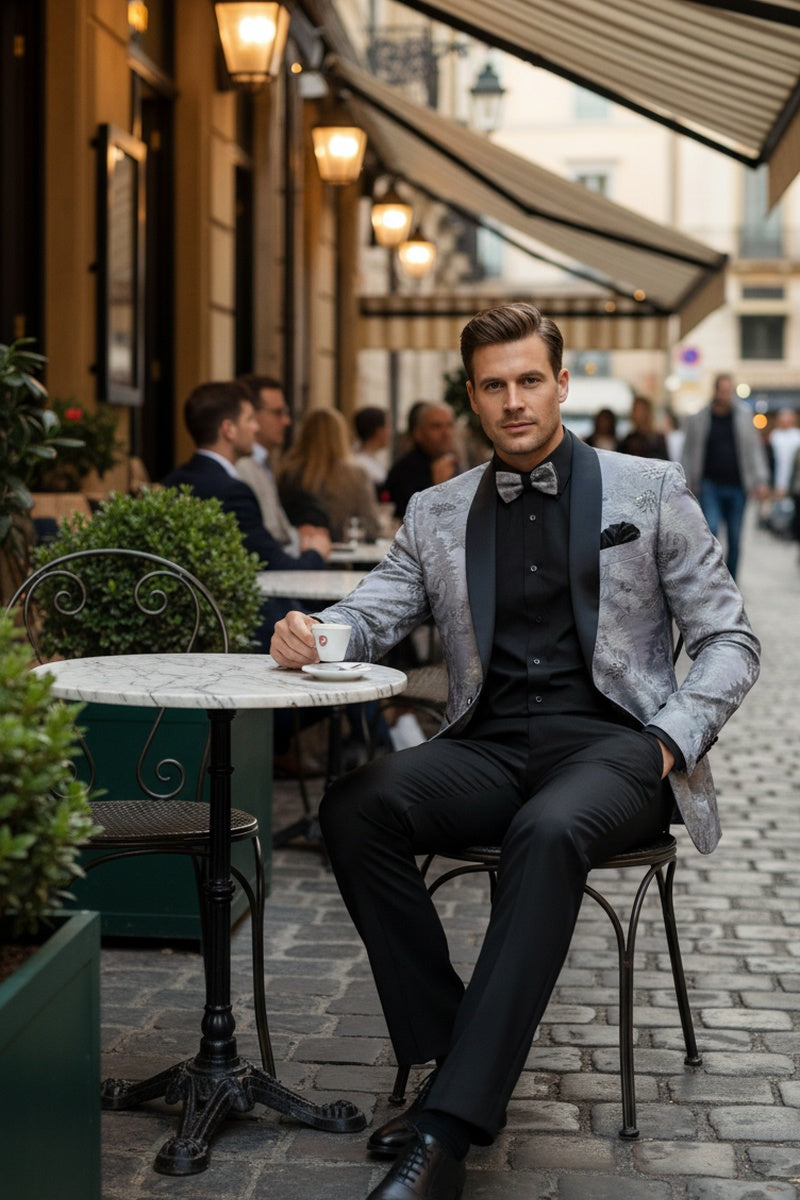 "Komodo" Silver Tuxedo Jacket (Separates)