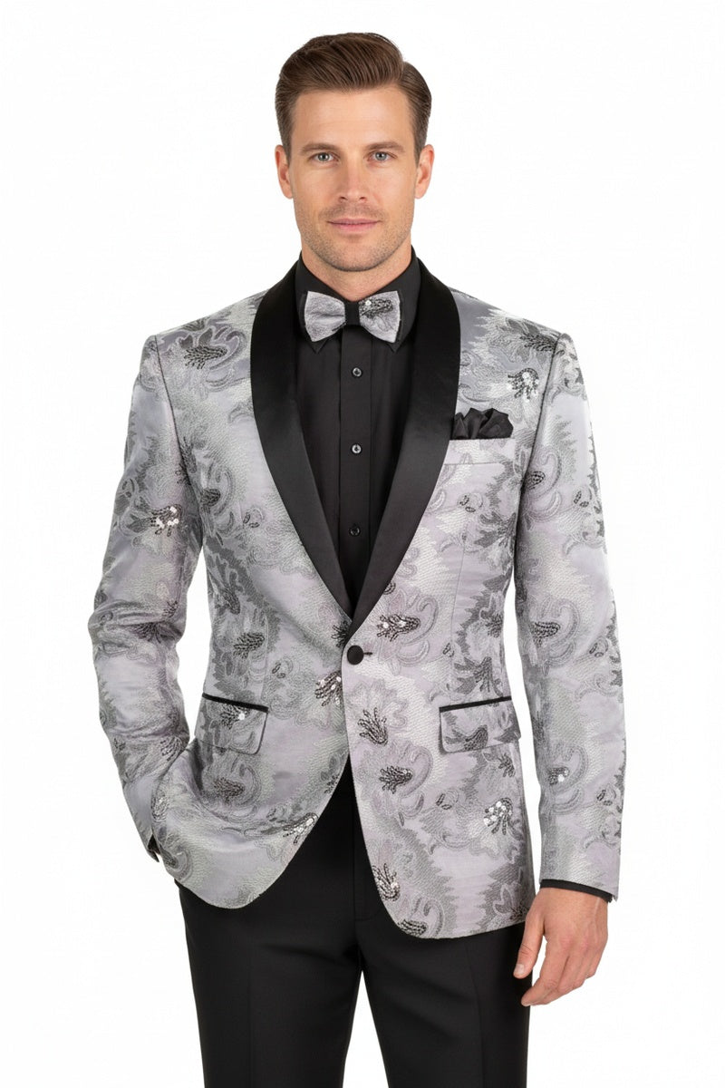 "Komodo" Silver Tuxedo Jacket (Separates)