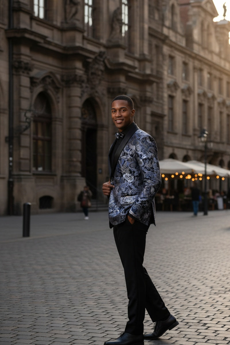 "Mateo II" Navy Tuxedo Jacket (Separates)