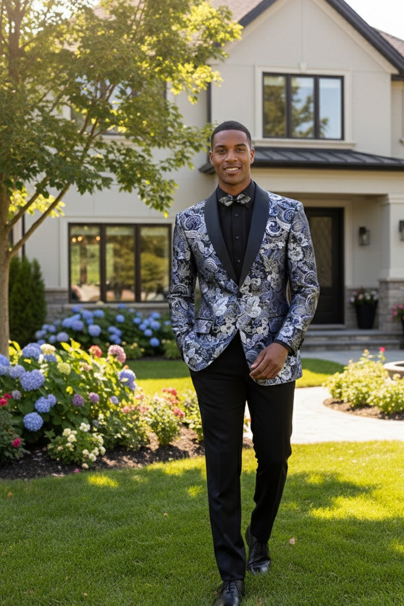 "Mateo II" Navy Tuxedo Jacket (Separates)