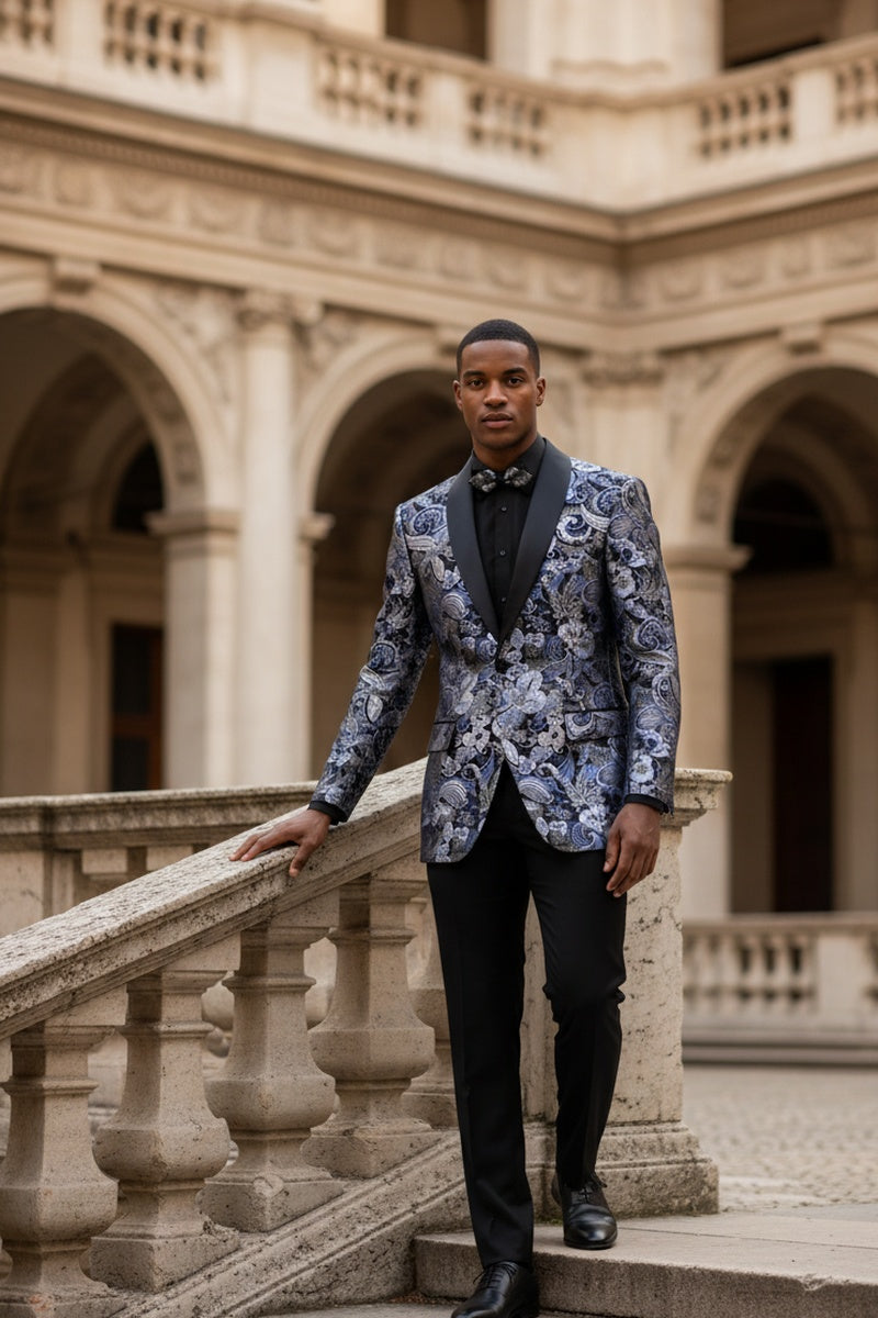 "Mateo II" Navy Tuxedo Jacket (Separates)