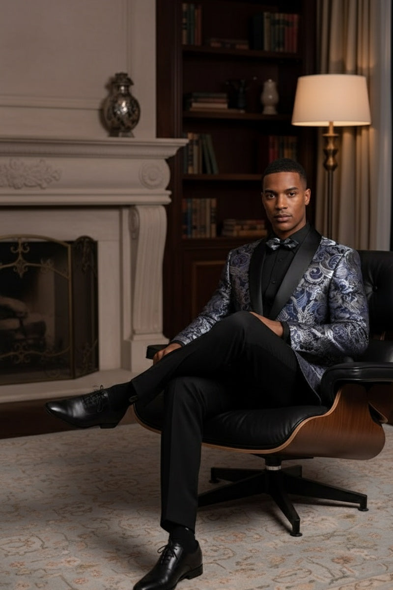 "Mateo II" Navy Tuxedo Jacket (Separates)
