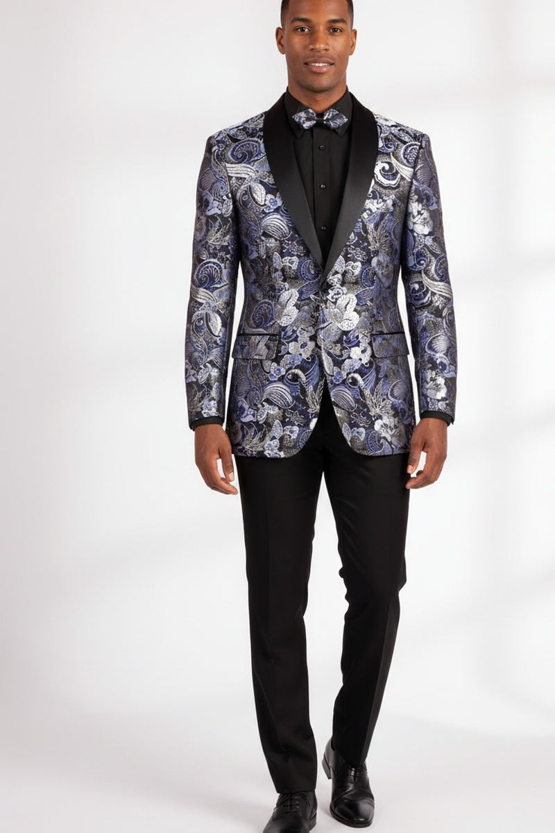 "Mateo II" Navy Tuxedo Jacket (Separates)