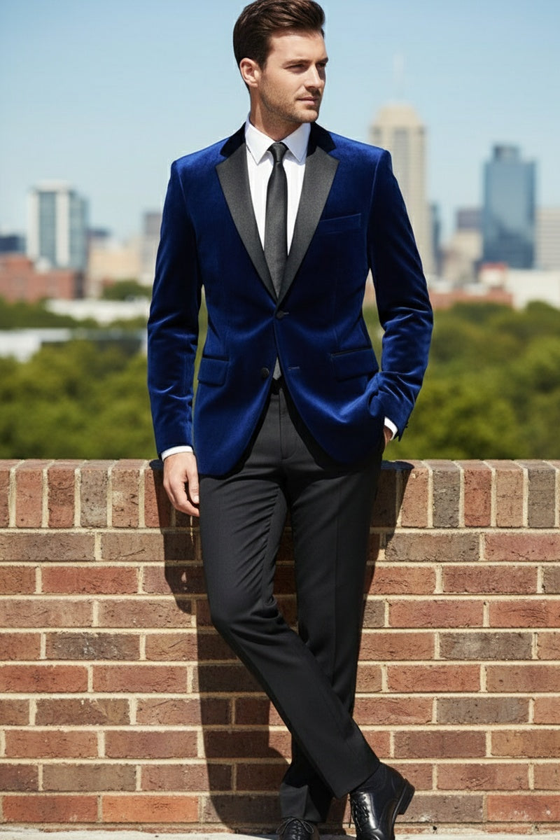"Velvet" Navy Tuxedo (2-Piece Set)