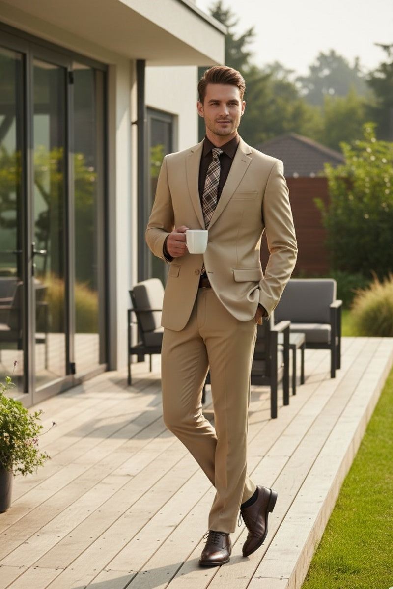"Versafit" Beige Suit (2-Piece Set)