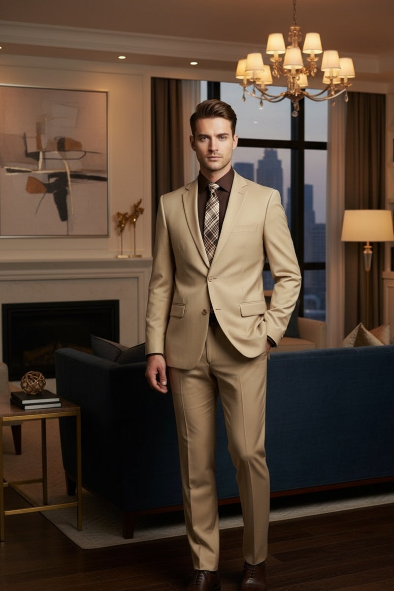 "Versafit" Beige Suit (2-Piece Set)