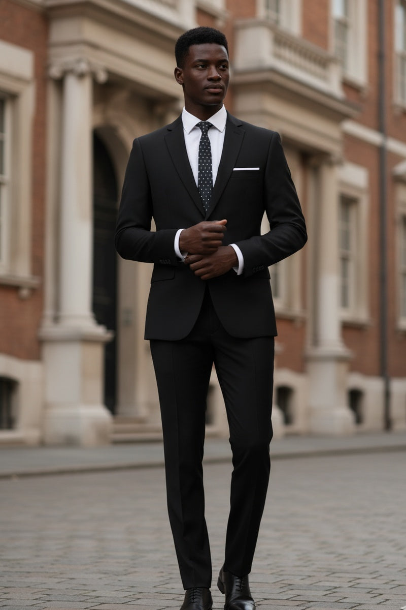 "Versafit" Black Suit (2-Piece Set)