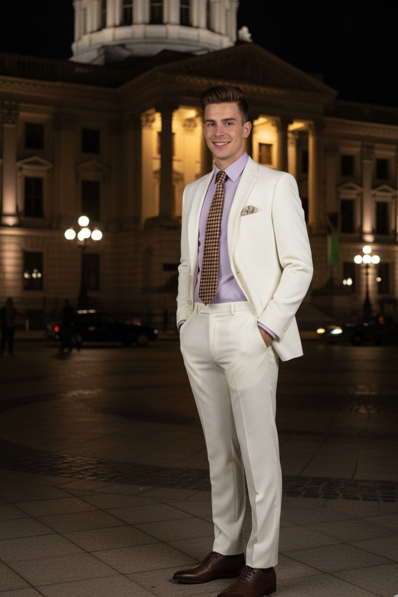 "Versafit" Ivory Suit (2-Piece Set)