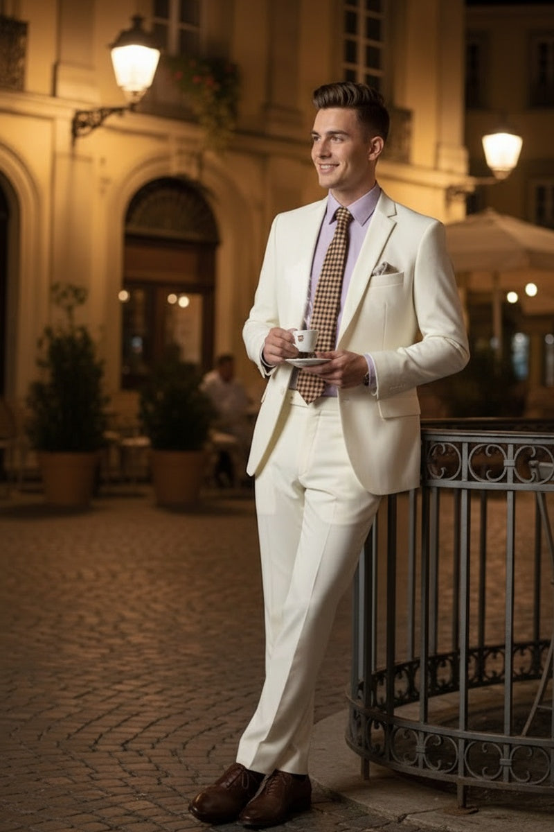 "Versafit" Ivory Suit (2-Piece Set)