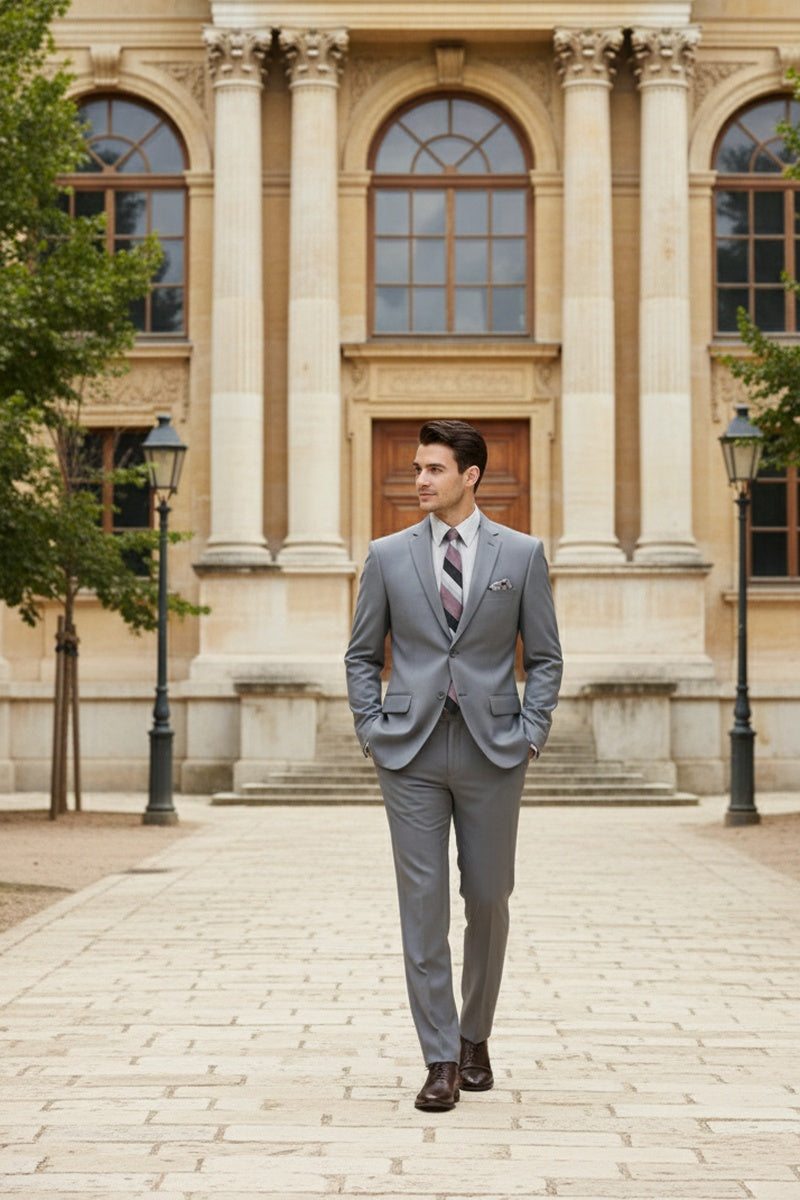 "Versafit" Medium Grey Suit (2-Piece Set)