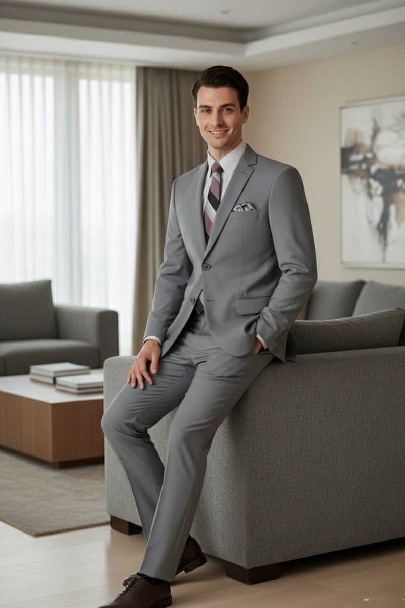 "Versafit" Medium Grey Suit (2-Piece Set)
