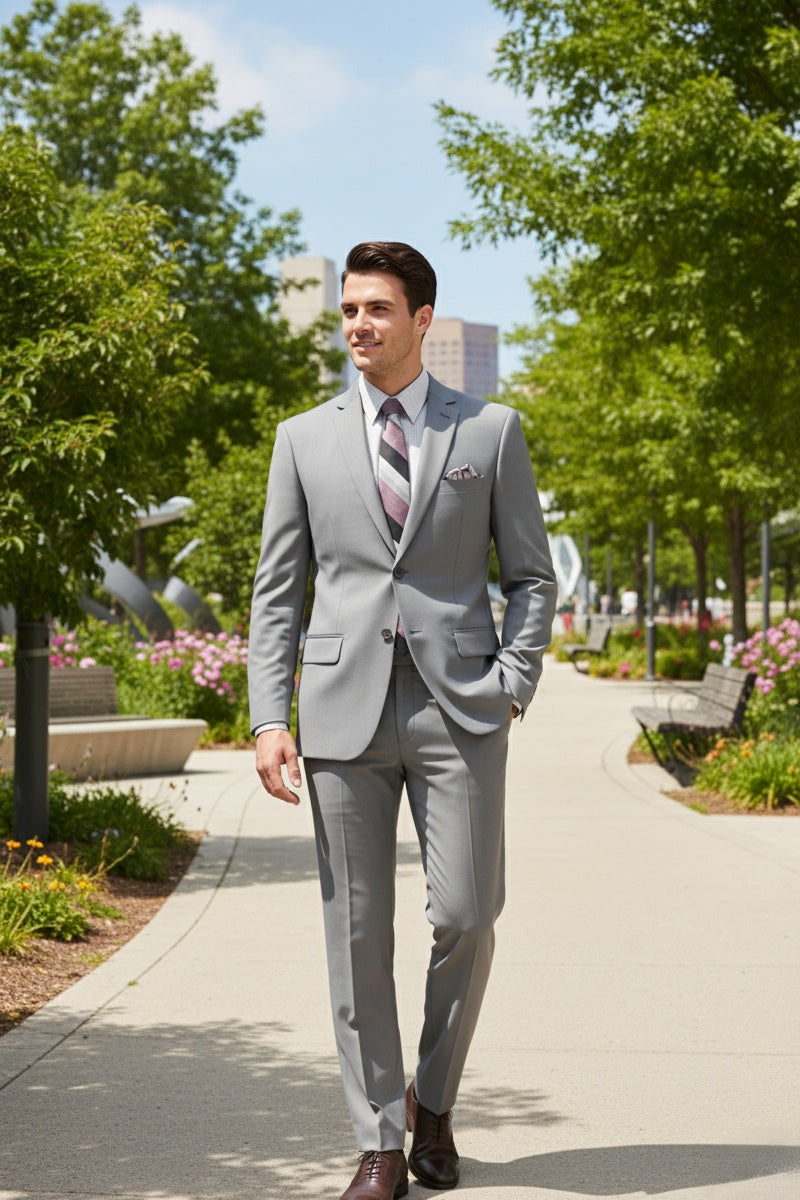 "Versafit" Medium Grey Suit (2-Piece Set)