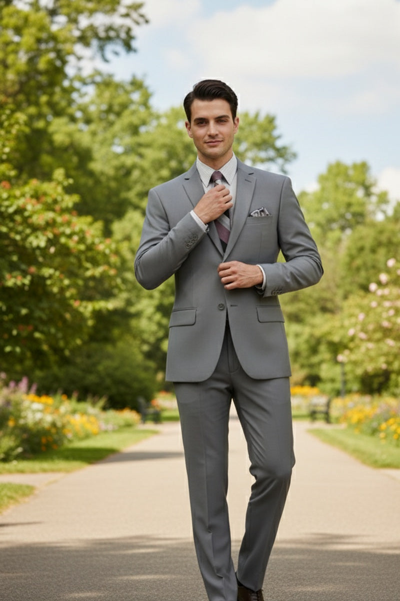 "Versafit" Medium Grey Suit (2-Piece Set)