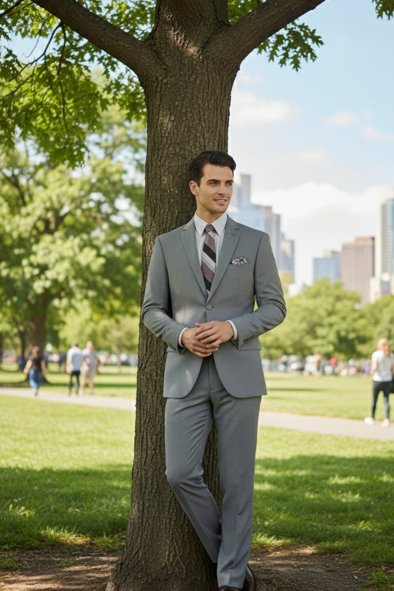 "Versafit" Medium Grey Suit (2-Piece Set)