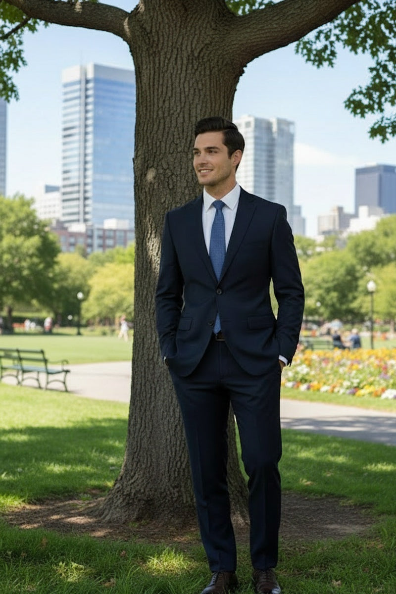 "Versafit" Navy Suit (2-Piece Set)