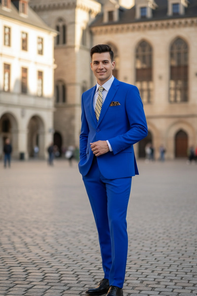 "Versafit" Royal Blue Suit (2-Piece Set)