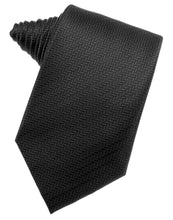 Load image into Gallery viewer, Cardi Self Tie Black Herringbone Necktie