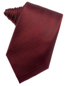 Cardi Self Tie Claret Herringbone Necktie
