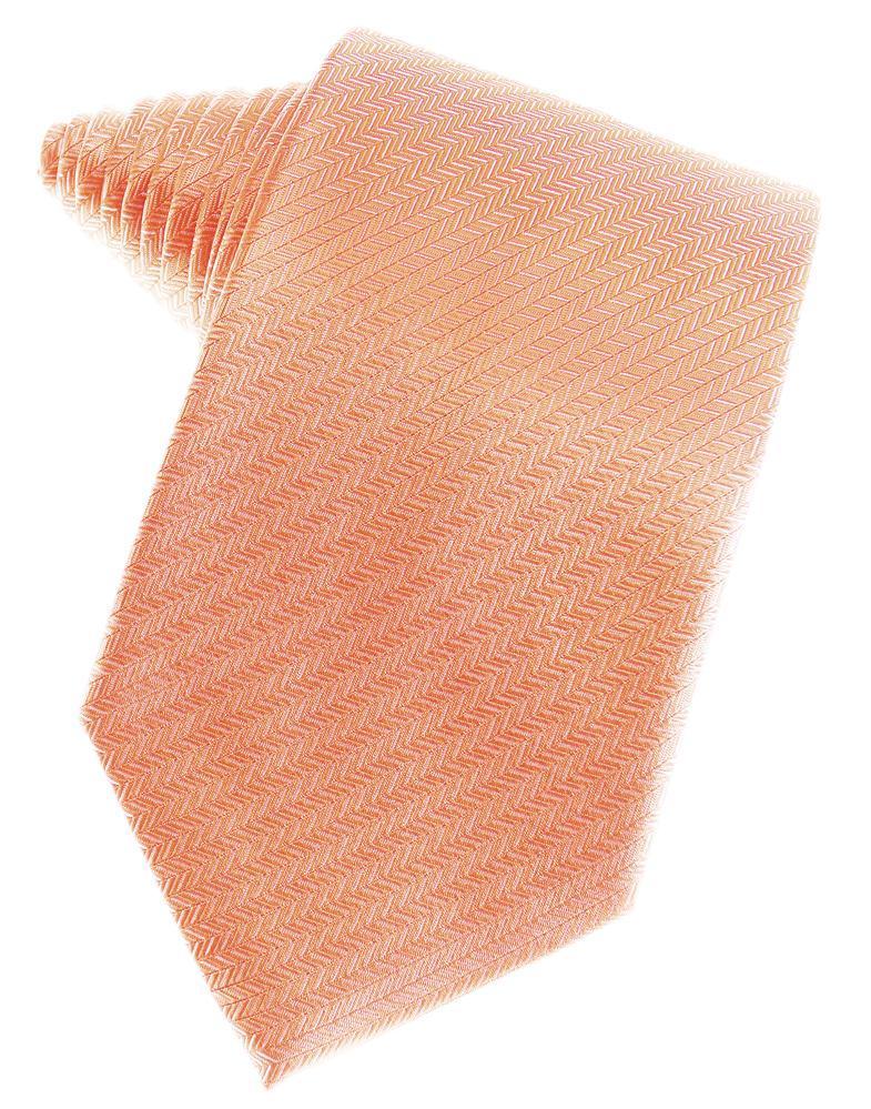 Cardi Self Tie Coral Herringbone Necktie