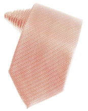 Load image into Gallery viewer, Cardi Self Tie Peach Herringbone Necktie
