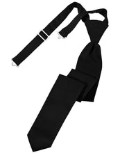 Load image into Gallery viewer, Cardi Pre-Tied Amethyst Luxury Satin Skinny Necktie