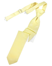 Load image into Gallery viewer, Cardi Pre-Tied Canary Luxury Satin Skinny Necktie