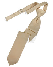 Load image into Gallery viewer, Cardi Pre-Tied Golden Luxury Satin Skinny Necktie